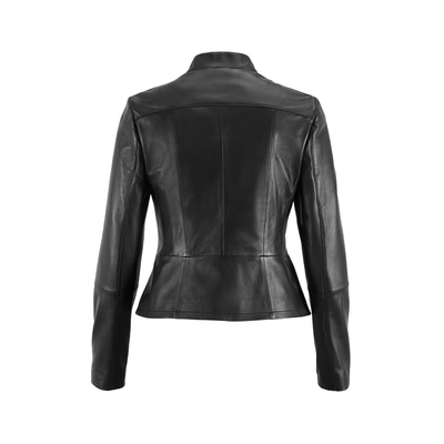 Tionar Siyah Kadın Deri Ceket