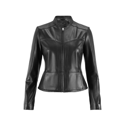 Tionar Siyah Kadın Deri Ceket