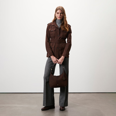 Tiora Kahve Kadın Süet Ceket