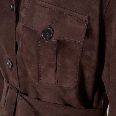 Tiora Kahve Kadın Süet Ceket