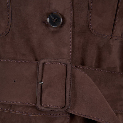 Tiora Kahve Kadın Süet Ceket