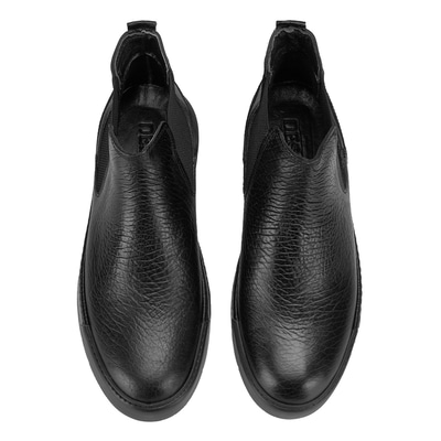 Trevin Siyah Erkek Lastikli Deri Chelsea Bot