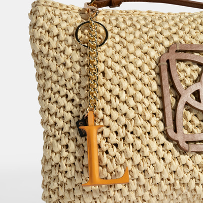 Turuncu L Harfi Deri Anahtarlık