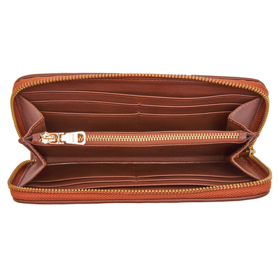 Turuncu Venny Patchwork Deri Cüzdan