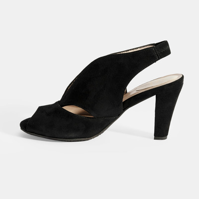Ursula Siyah Kadın Topuklu DesaComfort Süet Sandalet