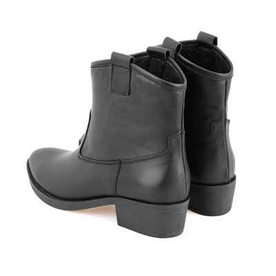 Vaveyla Siyah Kadın Deri Bot