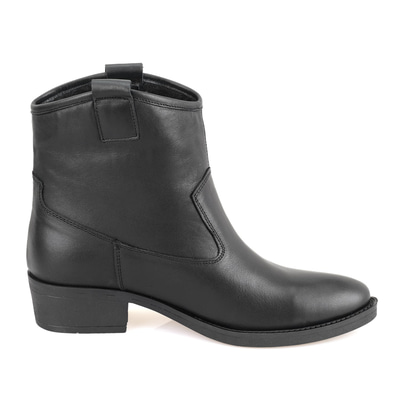 Vaveyla Siyah Kadın Deri Bot