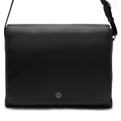 Verena Siyah Erkek Deri Postacı Çantası