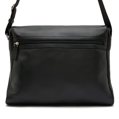 Verena Siyah Erkek Deri Postacı Çantası