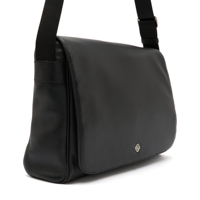 Verena Siyah Erkek Deri Postacı Çantası