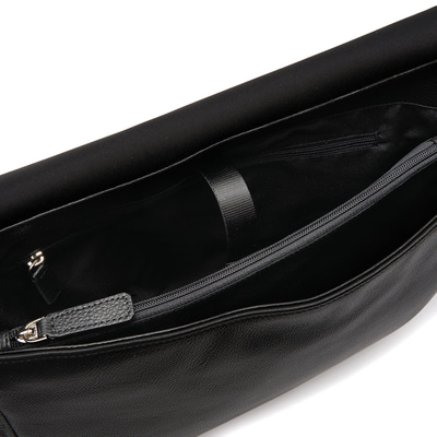 Verena Siyah Erkek Deri Postacı Çantası