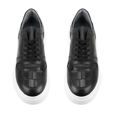 Vernon Siyah Erkek Deri Günlük Ayakkabı