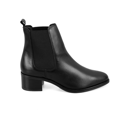 Vien Siyah Kadın Deri Bot