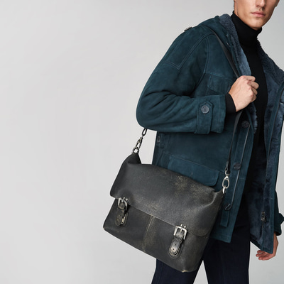 Vintage Erkek Deri Postacı Çantası