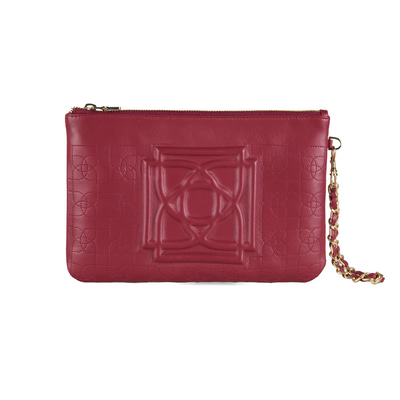 Vionya Bordo Nakışlı El Çantası