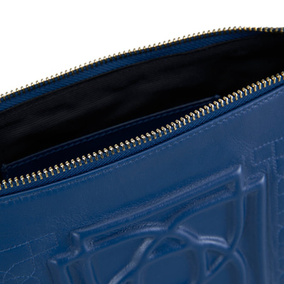 Vionya Lacivert Nakışlı El Çantası