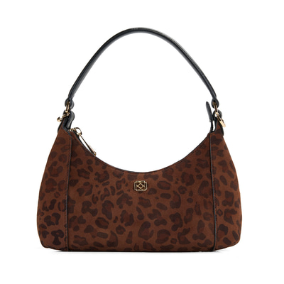 xxx Brielle Leopar Baskılı Süet Kadın Omuz Çantası