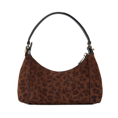 xxx Brielle Leopar Baskılı Süet Kadın Omuz Çantası