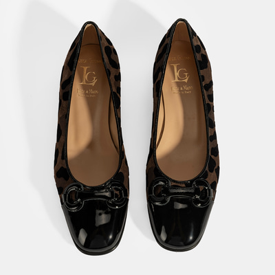 XXX Luca Grossi Kadın Kahve Leopar Toka Detaylı Süet Babet