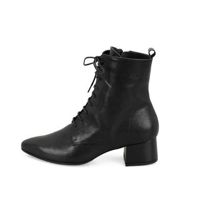 XXXBailey Siyah Kadın DesaComfort Fermuarlı Topuklu Deri Bot