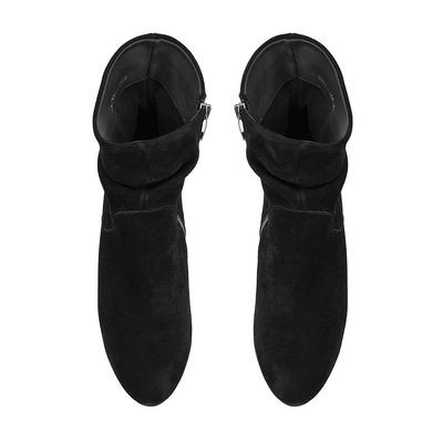 XXXBelen Siyah Kadın DesaComfort Fermuarlı Topuklu Deri Bot