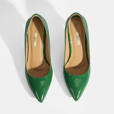 XXXDanza Yeşil Kadın Rugan Klasik Ayakkabı (Görsel Hatası)