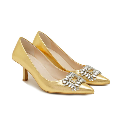 XXXEgzon Gold Kadın Taşlı Stiletto