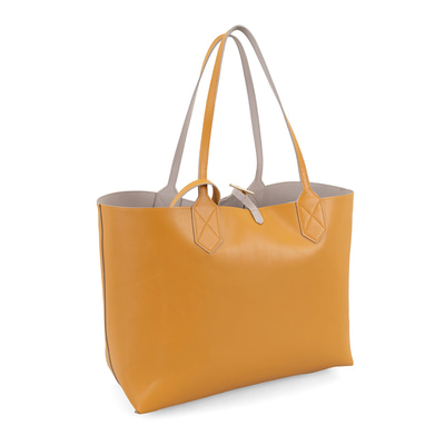 XXXEmely Bej Kadın Çift Taraflı Deri Omuz Çantası