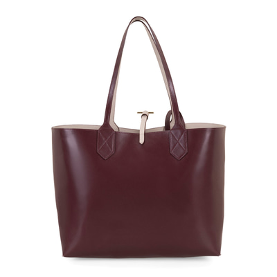 XXXEmely Bordo Kadın Çift Taraflı Deri Omuz Çantası