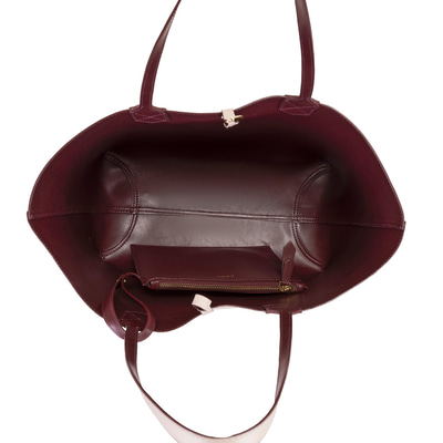 XXXEmely Bordo Kadın Çift Taraflı Deri Omuz Çantası