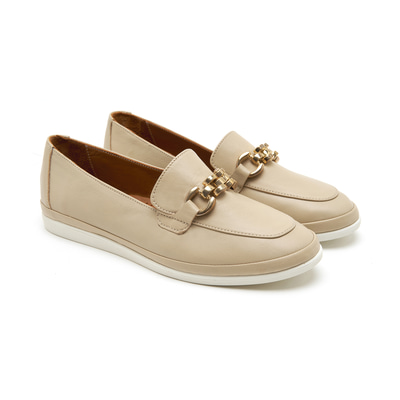 XXXHope DesaComfort Bej Kadın Deri Loafer