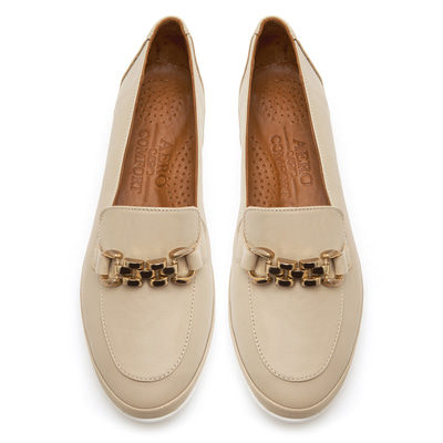 XXXHope DesaComfort Bej Kadın Deri Loafer