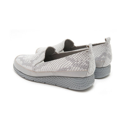 XXXKadın Gümüş Egzotik Deri Günlük Comfort Ayakkabı