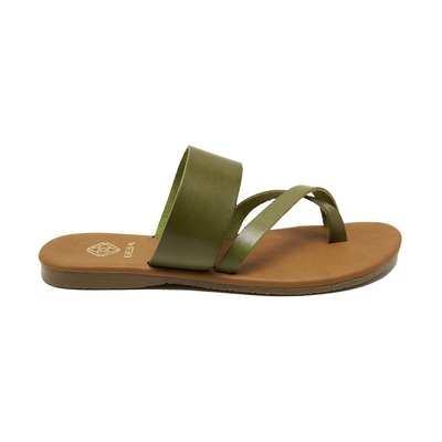 XXXLeila Yeşil Kadın Deri Terlik