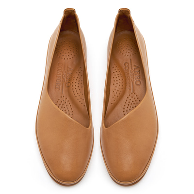 XXXRico DesaComfort Taba Kadın Deri Babet