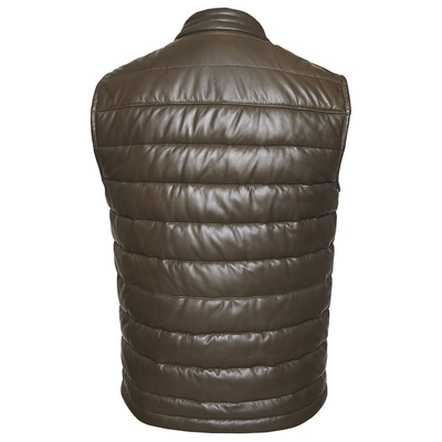 Yeşil Arrigo Erkek Deri Şişme Yelek