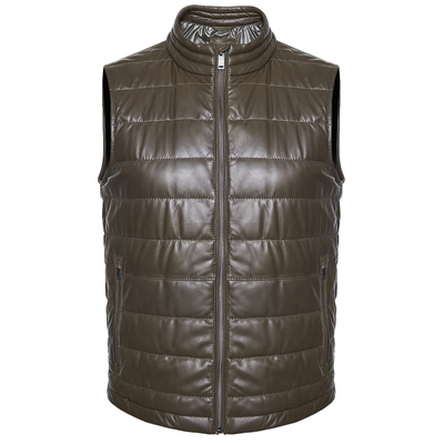 Yeşil Arrigo Erkek Deri Şişme Yelek