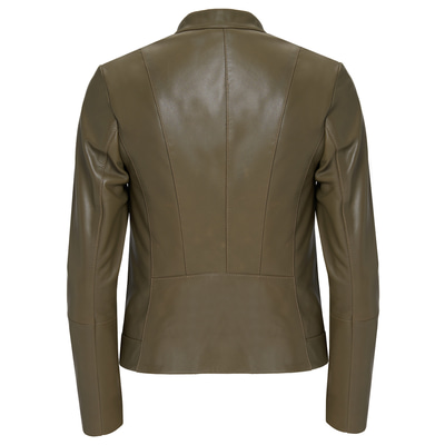 Yeşil Bellini Kadın Deri Kısa Mont
