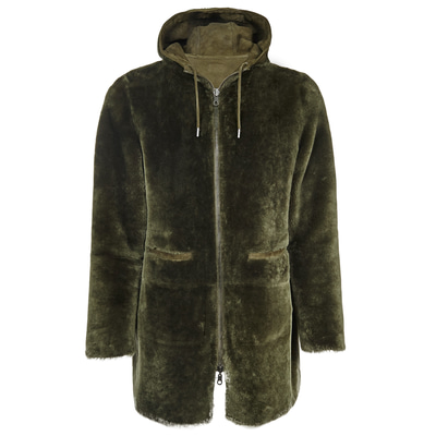 Yeşil Diocle Erkek Kürk Kaban