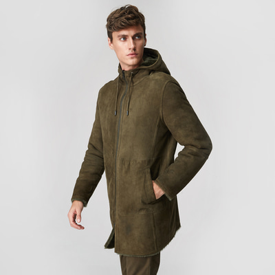 Yeşil Diocle Erkek Kürk Kaban