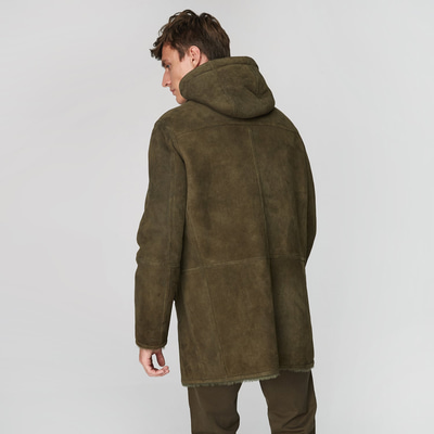 Yeşil Diocle Erkek Kürk Kaban