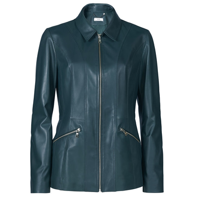 Yeşil Jaxie Kadın Deri Ceket