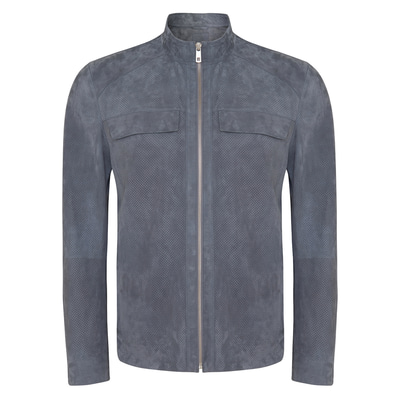 Zelmira Erkek Perfore Süet Deri Ceket