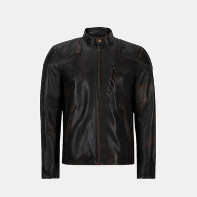 Zenon Konyak Erkek Vintage Deri Ceket