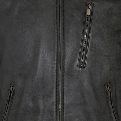 Zenon Lacivert Erkek Vintage Deri Ceket