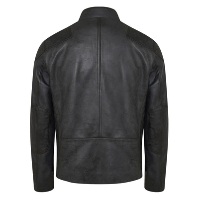 Zenon Lacivert Erkek Vintage Deri Ceket