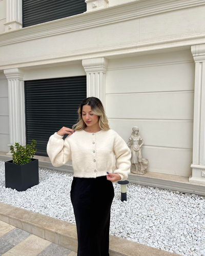 EKRU BALON KOL PREMİUM HIRKA
