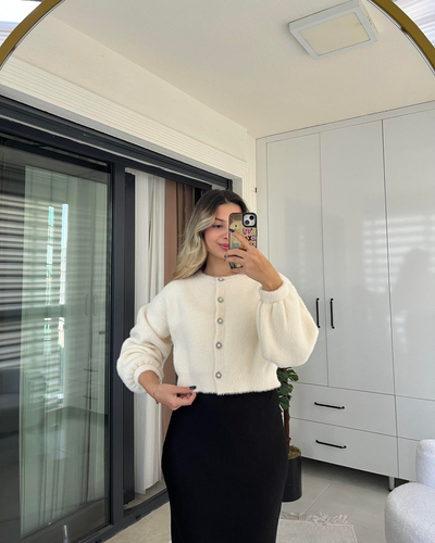 EKRU BALON KOL PREMİUM HIRKA