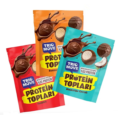 Trio Move Sütlü Çikolata Kaplamalı Protein Topları %33 Protein 72 Gr x 1 Adet