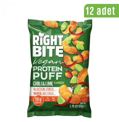 Right Bite Protein Buff Chili Lime 12 Adet x 50 Gram
